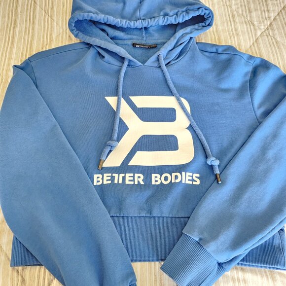 Cropped Hoodie, bright blue, Better Bodies, Size Small - Picture 14 of 15